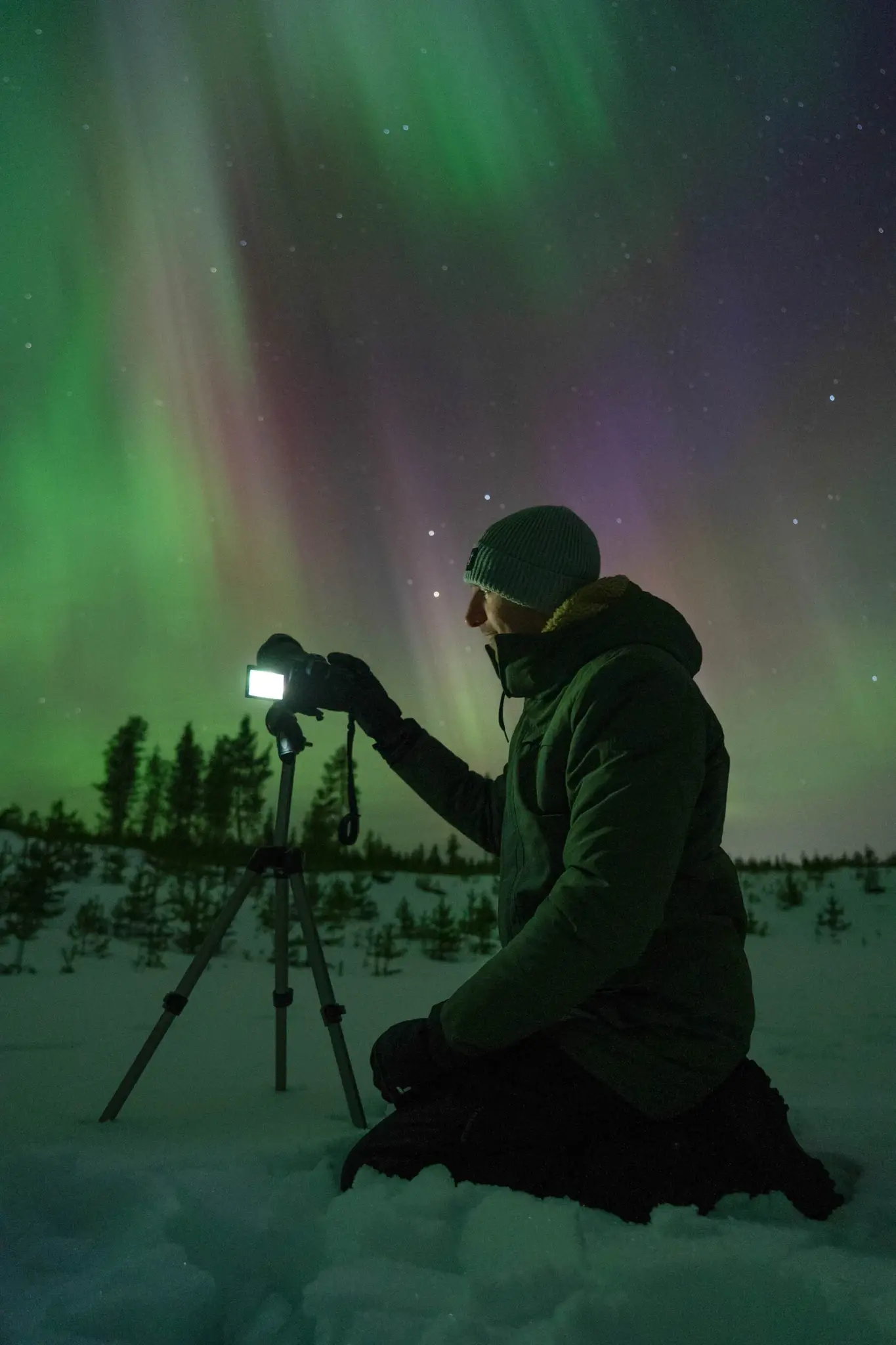 Aurora Hunt with professional photographer